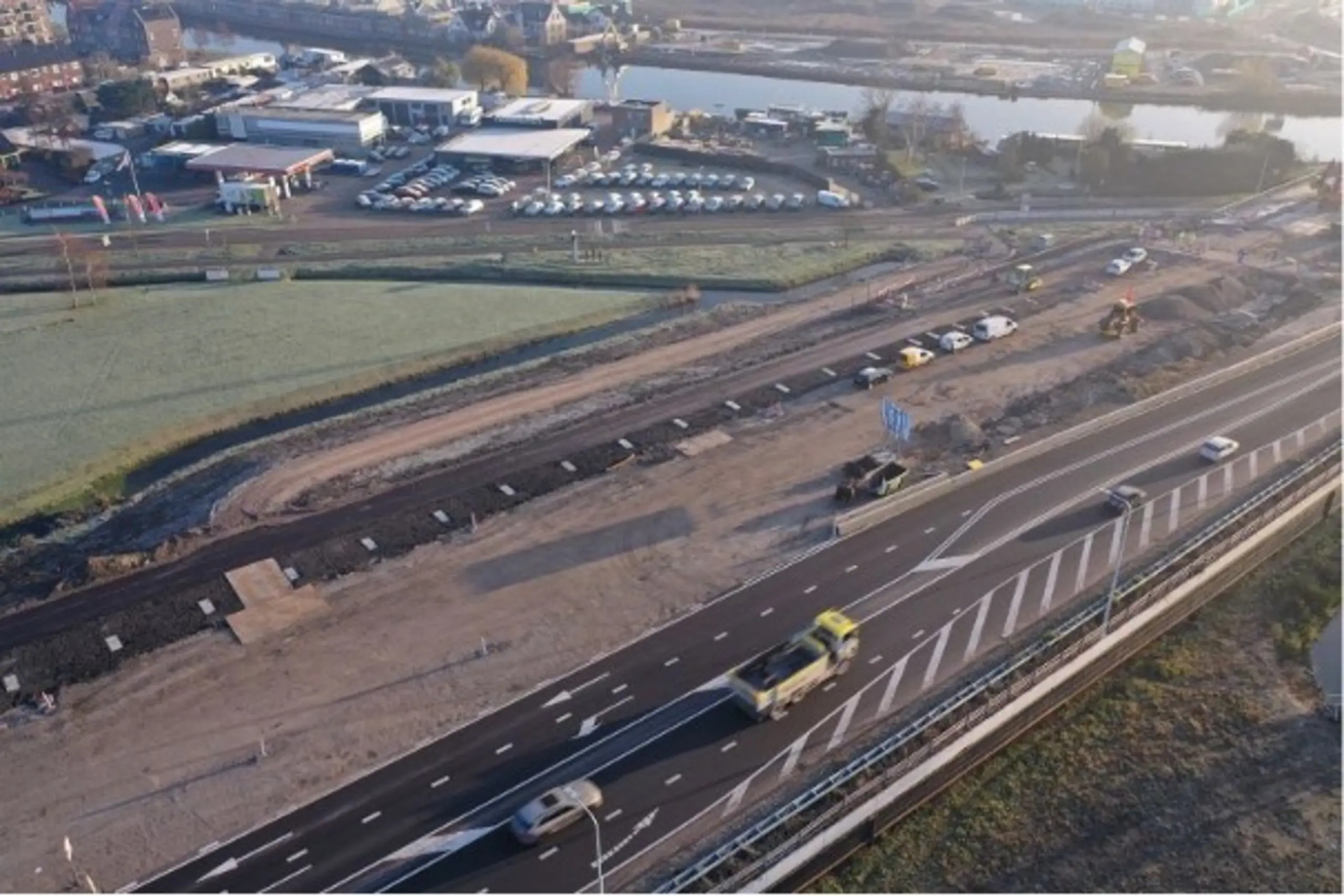 Drone view bouwproject N206